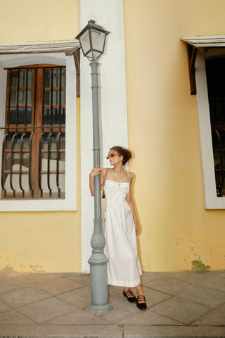 Bella Midi Dress - White