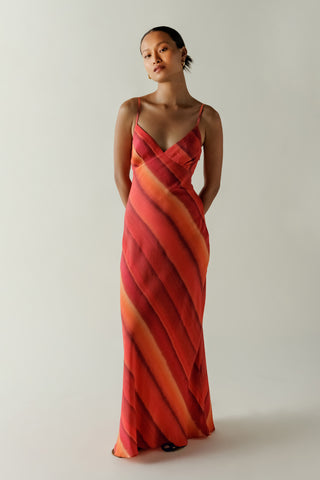 Celia Dress - Ember Stripe