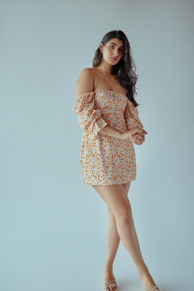 Scarlett Mini Dress - Orange | Relove